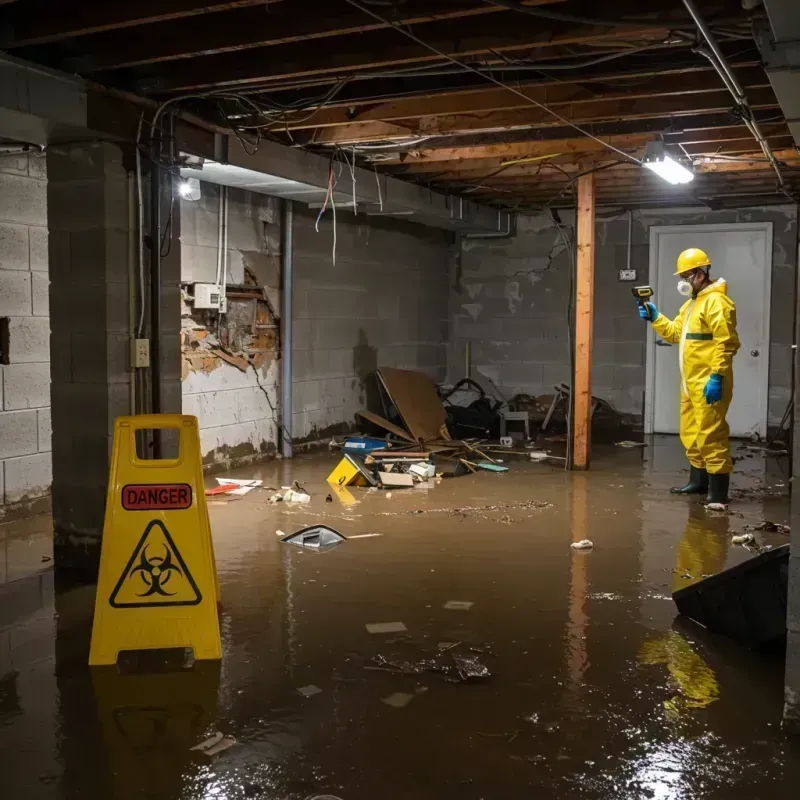 Flooded Basement Electrical Hazard in Grain Valley, MO Property